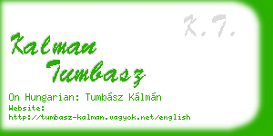 kalman tumbasz business card